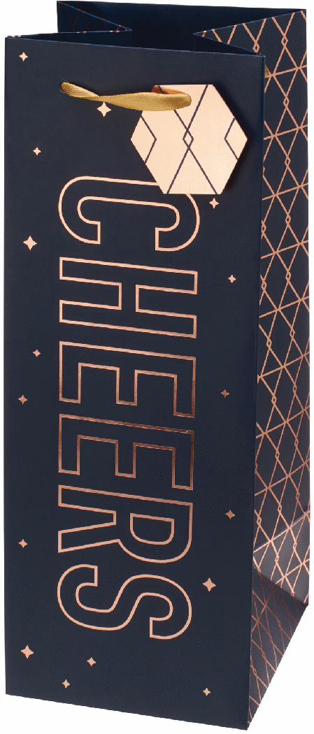 Gift Bag 1.5L - Cheers Navy/Gold