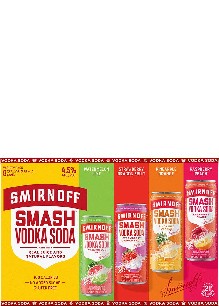 Smirnoff SMASH Vodka Soda Variety Pack