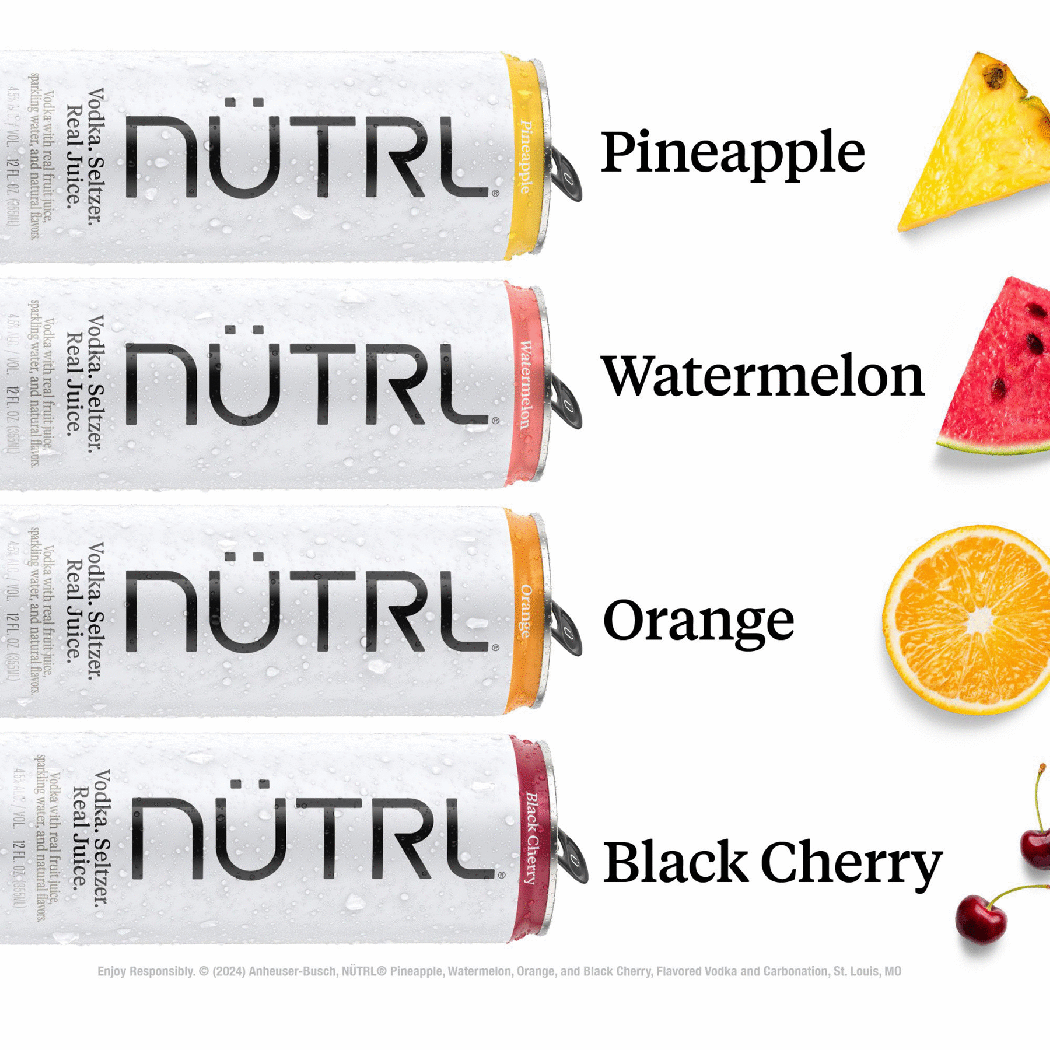 NUTRL Vodka Hard Seltzer Real Fruit Juice Variety Pack - Image 2