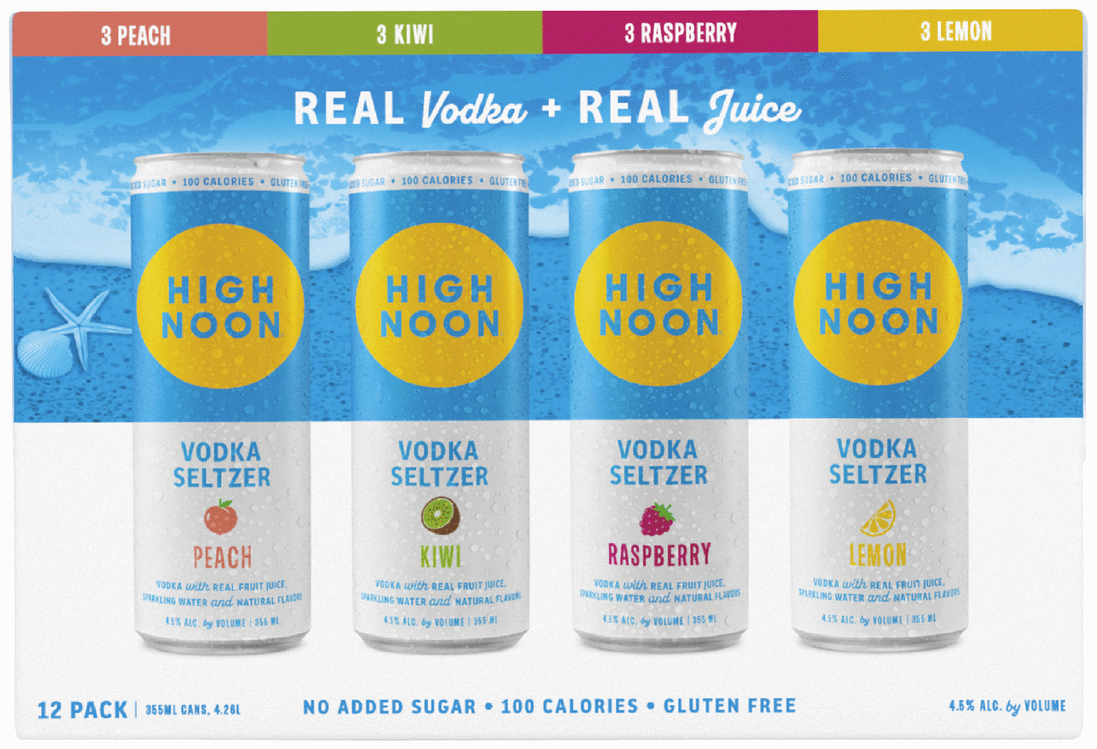 High Noon Hard Seltzer Beach Variety Pack - Image 2