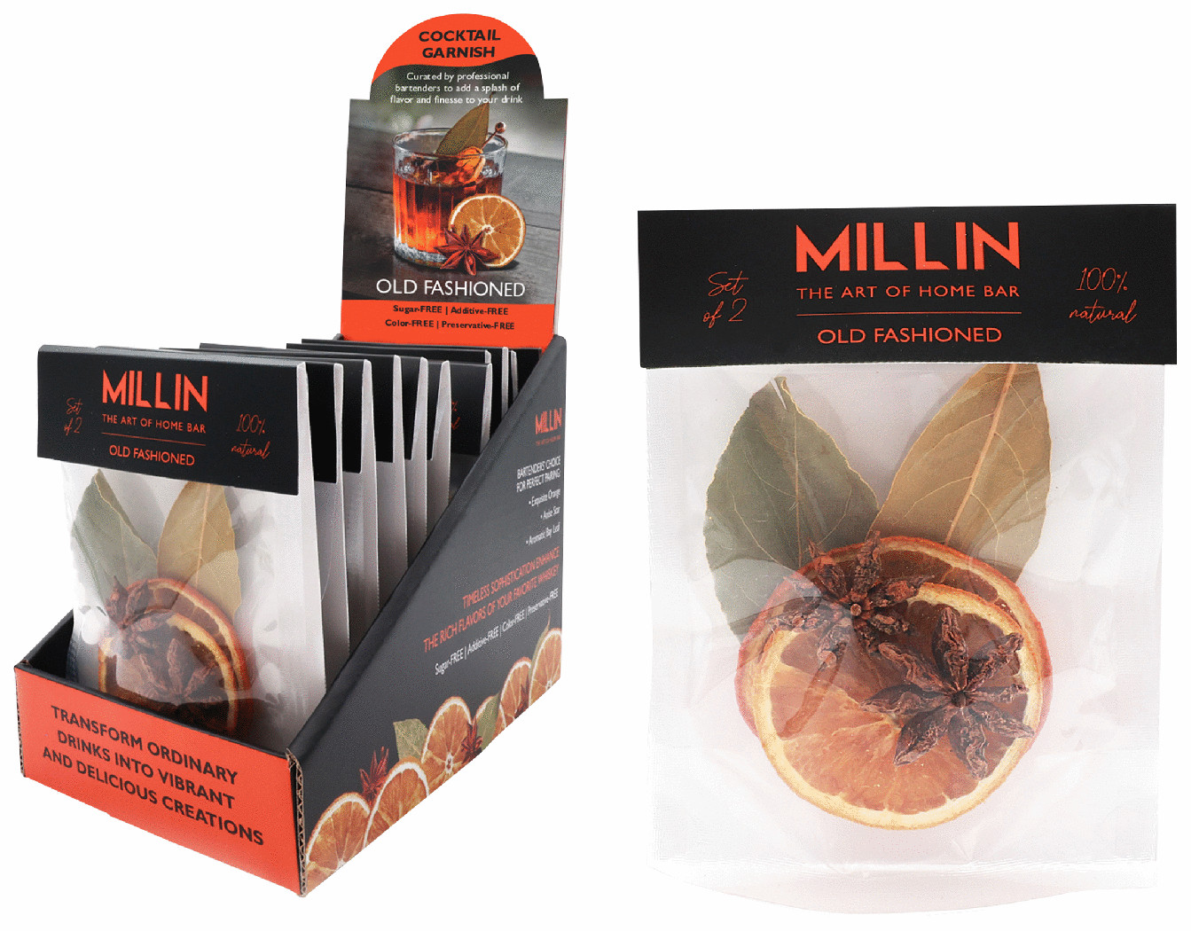 Millin Old Fashioned Garnish
