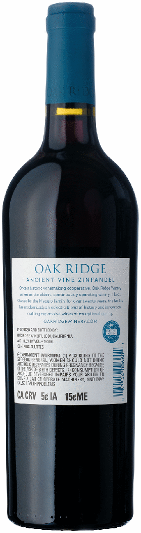 Oak Ridge Zinfandel Ancient Vine Estate Grown Lodi, 2022 - Image 2
