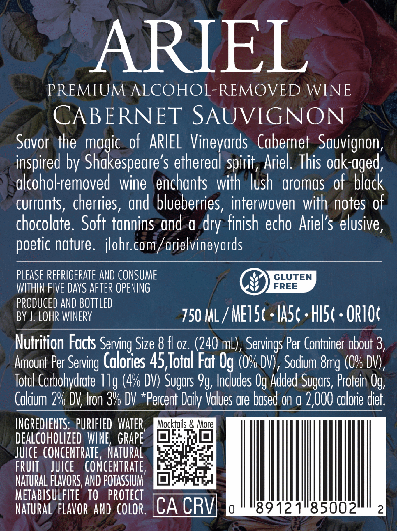 Ariel Cabernet Non-Alcoholic Wine - Image 2