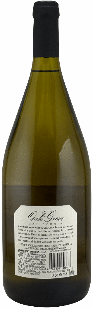 Oak Grove Chardonnay Reserve - Image 2