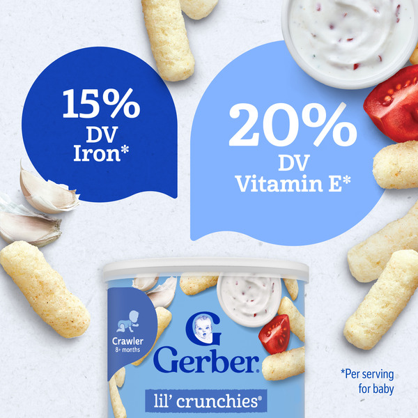 Gerber Stage 3 Baby Food Snacks Veggie Dip Lil' Crunchies Baby Led Feeding - Image 5
