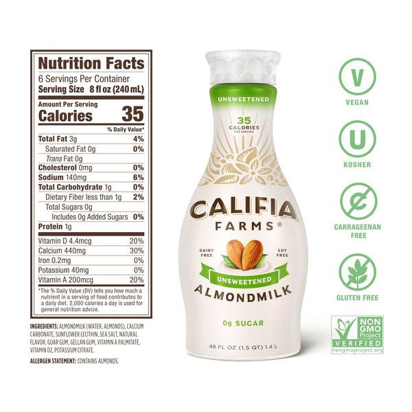 Califia Farms Unsweetened Almond Milk - Image 6