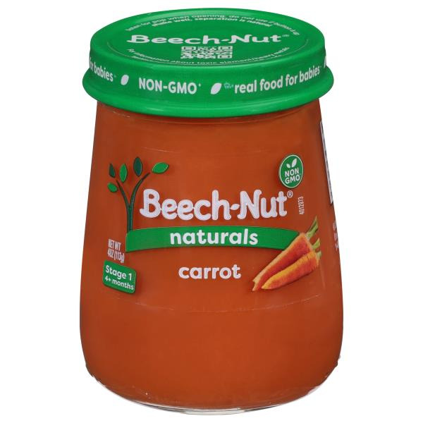 Beech-Nut Naturals Stage 1 Baby Food, Carrots, 4 oz Jar