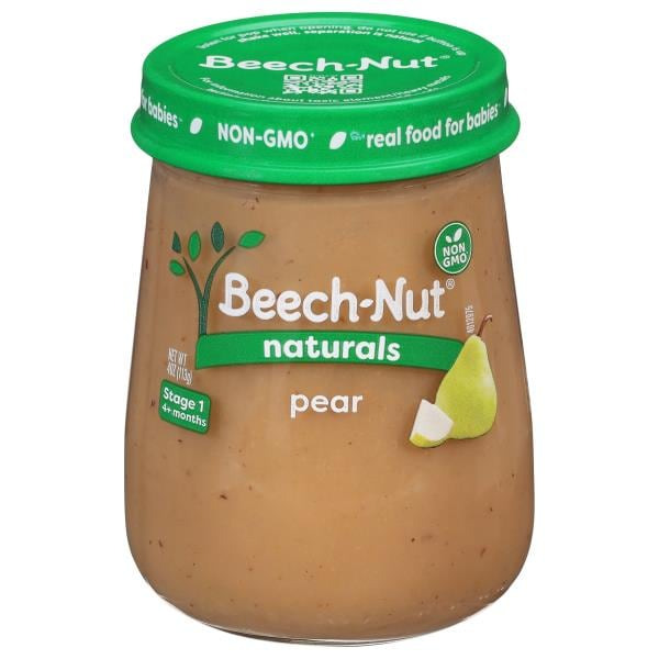 Beech-Nut Naturals Stage 1 Baby Food, Pear, 4 oz Jar