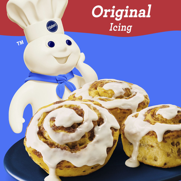 Pillsbury Cinnamon Rolls Refrigerated Pastry Dough With Original Icing - Image 3