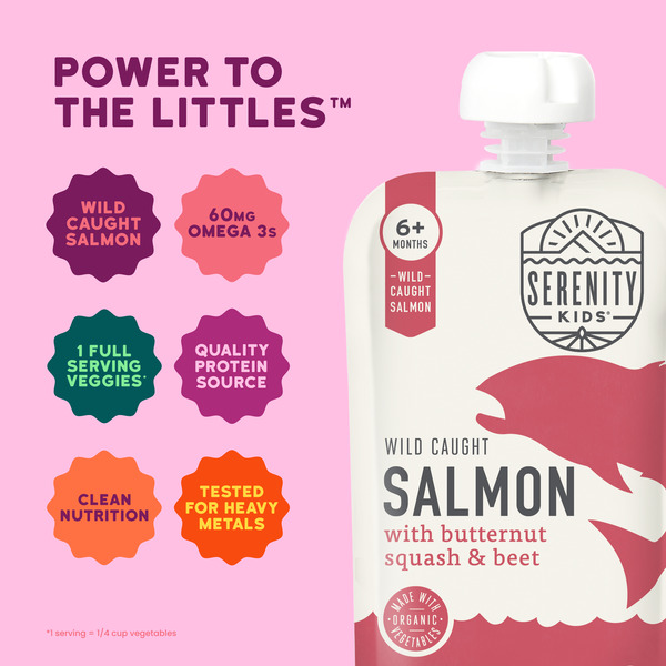 Serenity Kids Wild Caught Salmon with Organic Vegetables Baby Food Pouch - Image 3