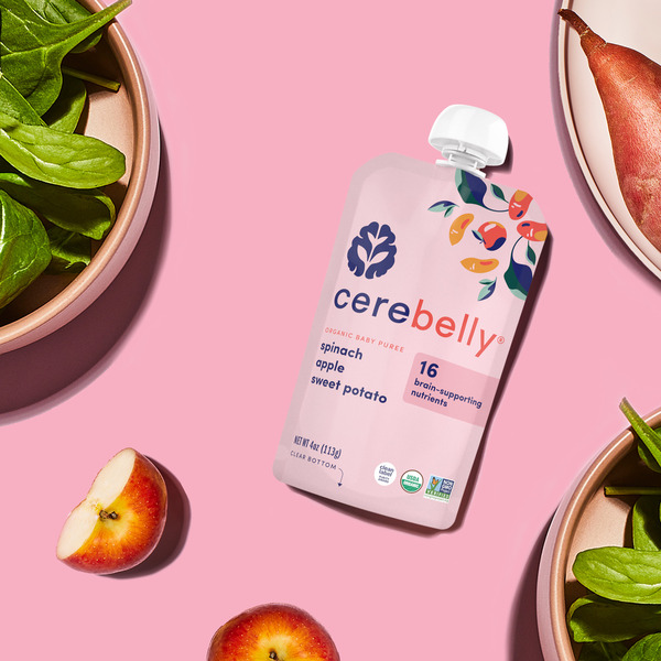 Cerebelly Organic, Spinach Apple Sweet Potato Baby Puree - Image 3