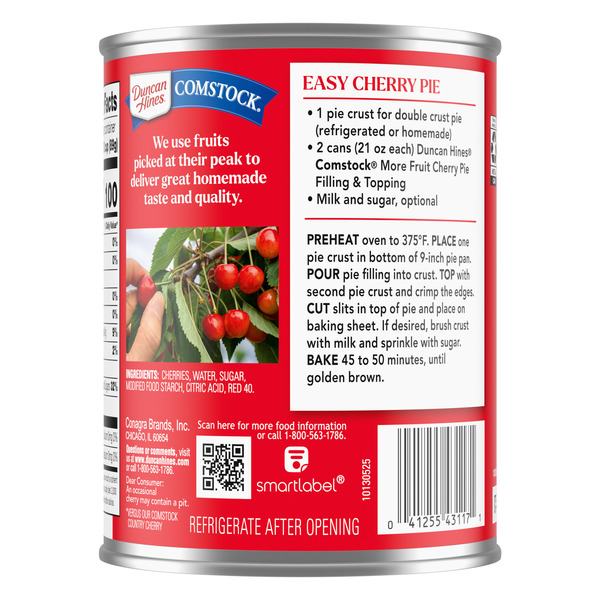 Duncan Hines Comstock Comstock More Fruit Cherry Pie Filling and Topping - Image 6