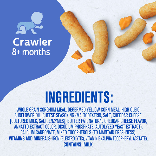 Gerber Stage 3 Baby Food Snacks Mild Cheddar Lil' Crunchies Baby Led Feeding - Image 8