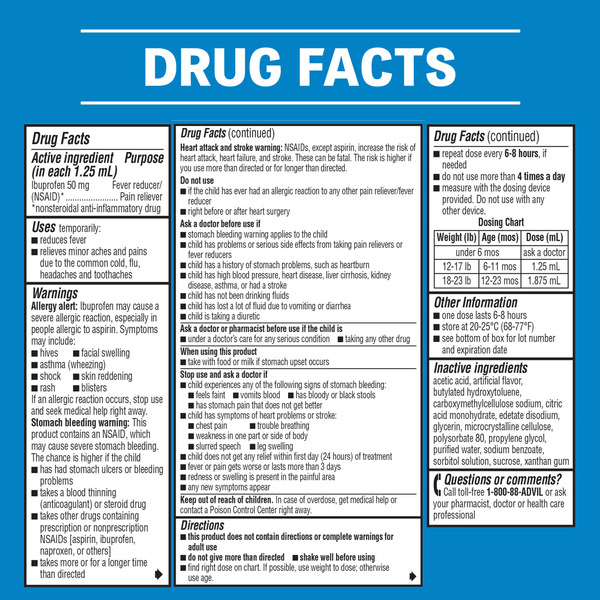 Advil Infant Pain Reliever and Fever Reducer - Image 2