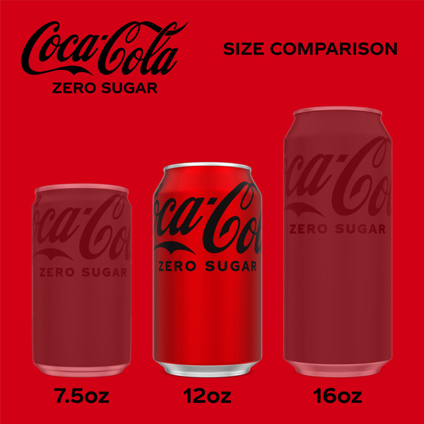 Coca Cola Zero Sugar Soda Cans - Image 4