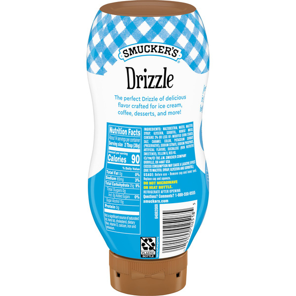 Smucker's Smucker’s Drizzle Sugar Free Caramel Artificially Flavored Syrup, Squeeze - Image 2