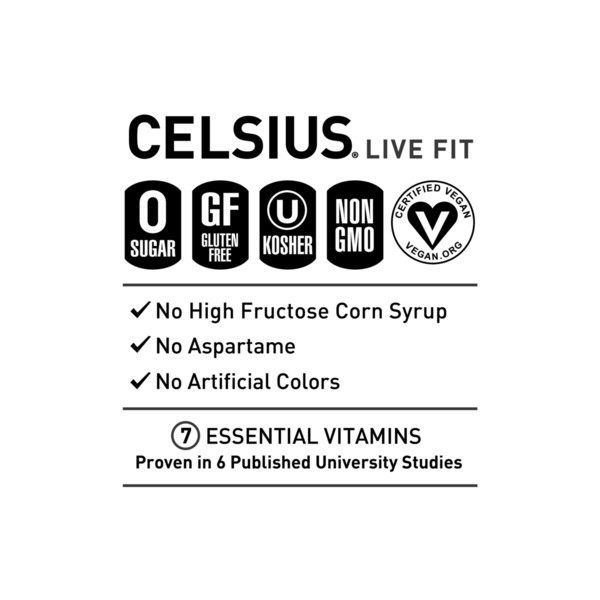 CELSIUS Sparkling Peach Vibe, Energy Drink - Image 4