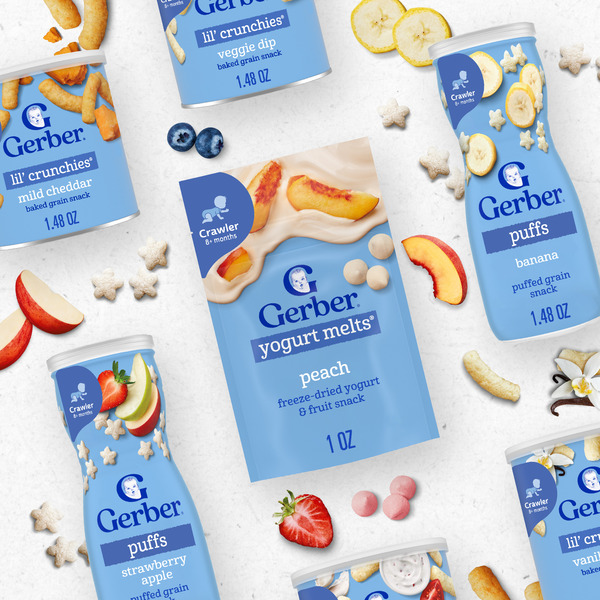 Gerber Stage 3 Baby Food Snacks Banana Vanilla Yogurt Melts Baby Led Feeding - Image 9