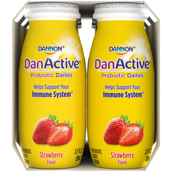 Dannon Light + Fit Probiotic Dailies Dairy Drink, Strawberry, 3.1 oz., 8 Pack - Image 8