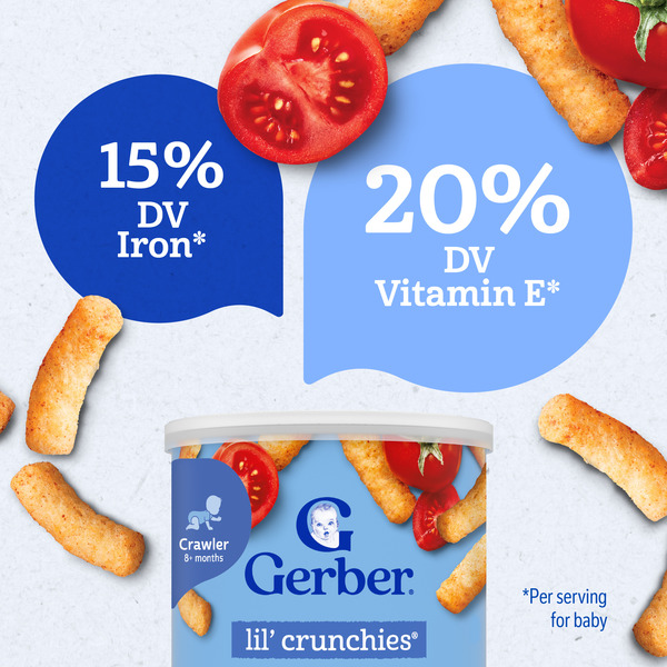 Gerber Stage 3 Baby Food Snacks Garden Tomato Lil' Crunchies Baby Led Feeding - Image 5