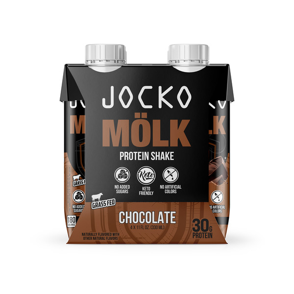 Jocko Fuel Jocko Molk Protein Shakes, Chocolate, KETO, Sugar Free