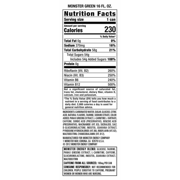 Monster Energy Monster Original, Energy Drink, 16 Fl Oz - Image 4