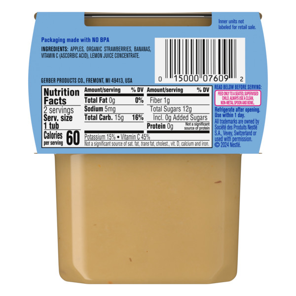 Gerber Stage 2 Baby Food Apple Strawberry Banana Puree Tubs Baby Puree - Image 9