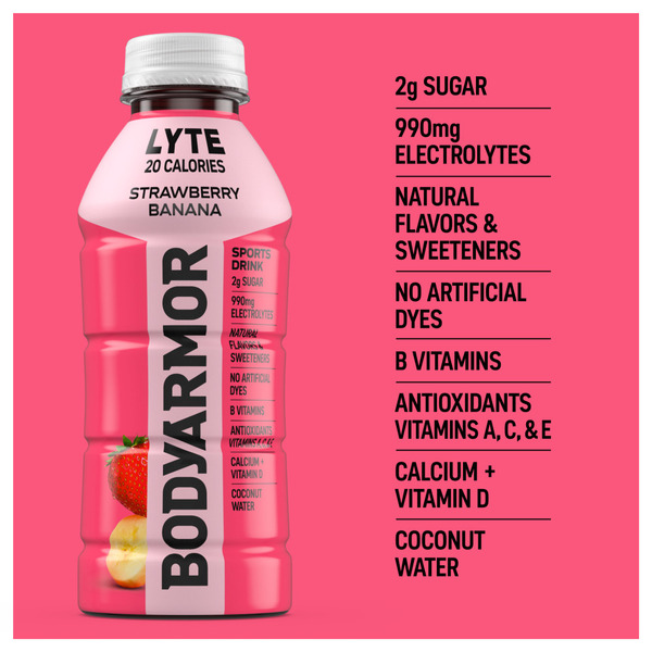 BODYARMOR Lyte Strawberry Banana Sports Drink Bottle - Image 2