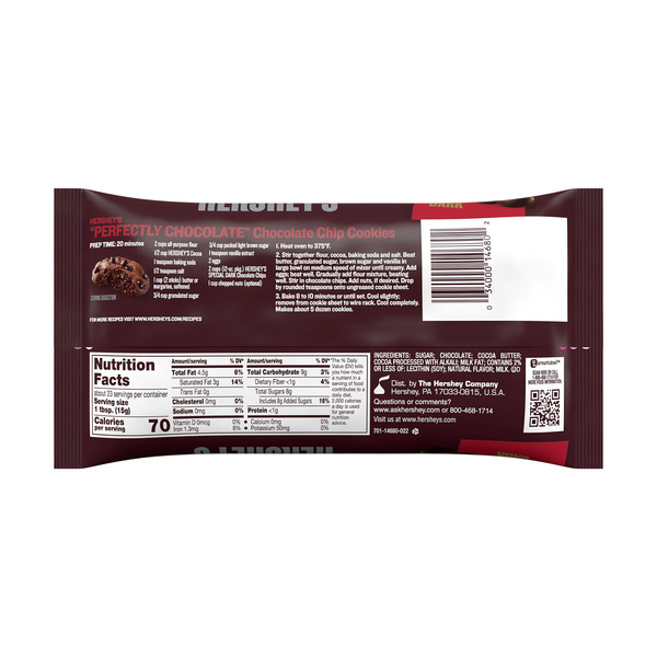 Hershey's SPECIAL DARK Mildly Sweet Chocolate Baking Chips Bag, 12 oz - Image 2