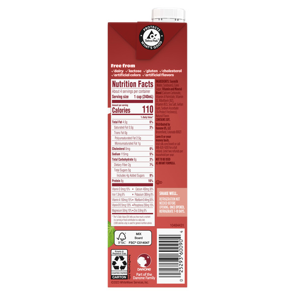 Silk Soy Milk, Organic Original, Shelf Stable, Dairy Free, Lactose Free, Vegan Milk with 8g Protein per Serving, 32 FL OZ Quart - Image 2