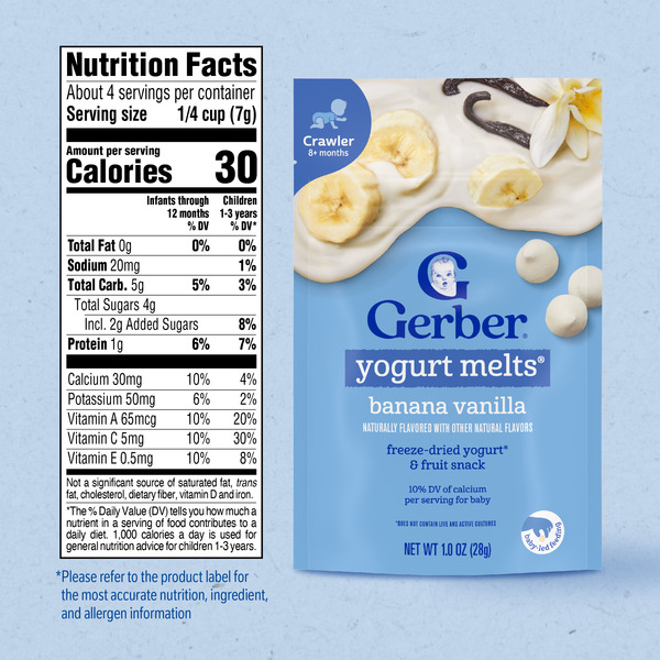 Gerber Stage 3 Baby Food Snacks Banana Vanilla Yogurt Melts Baby Led Feeding - Image 7