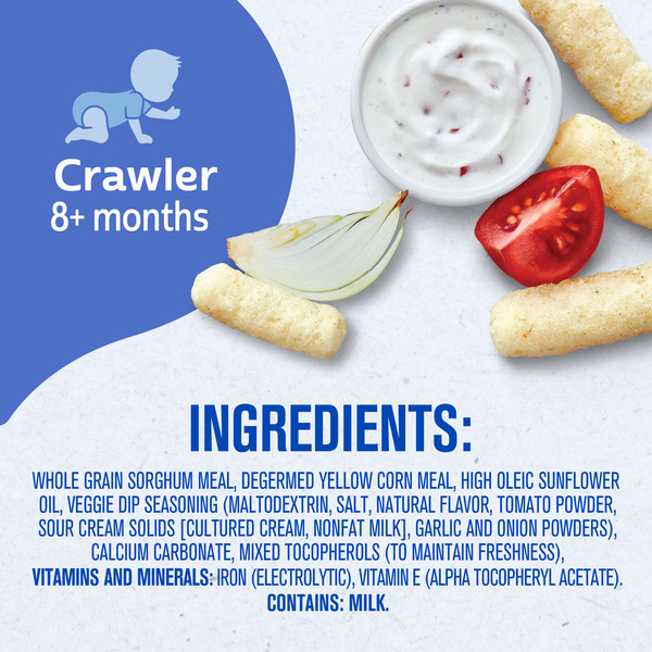 Gerber Stage 3 Baby Food Snacks Veggie Dip Lil' Crunchies Baby Led Feeding - Image 8
