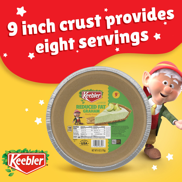 Keebler Ready Crust 9-Inch Reduced Fat Graham Cracker Pie Crust, Premade Crust For Baking And No-Bake, 6 oz - Image 7