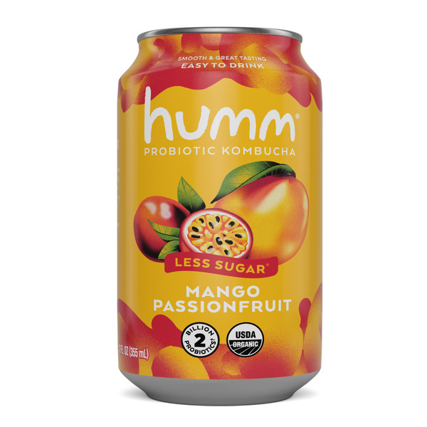 Humm Kombucha Mango Passionfruit, Probiotic Kombucha