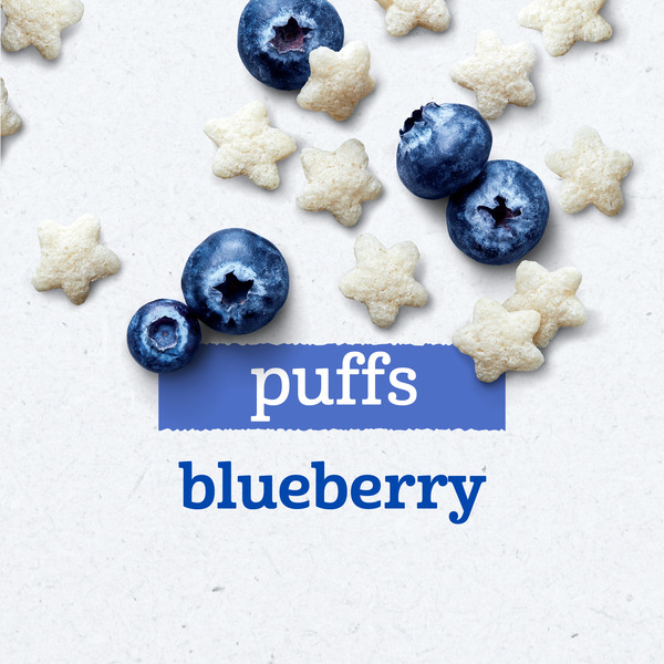 Gerber Stage 3 Baby Snacks Blueberry Puffs Puffed Grain Snack Baby Led Feeding - Image 2