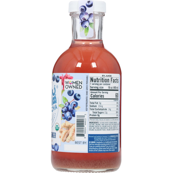 221B.C. Kombucha, Blueberry + Ginger, Rise and Glow - Image 4