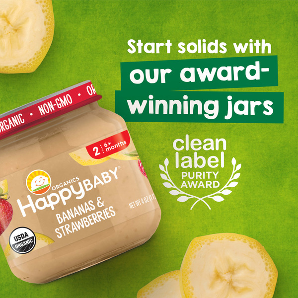 Happy Baby Organics Organics Clearly Crafted Stage 2 Apples & Spinach Jar 4 oz UNIT - Image 5