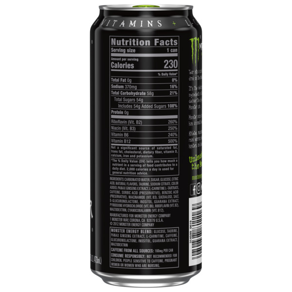 Monster Energy Monster Original, Energy Drink, 16 Fl Oz - Image 3