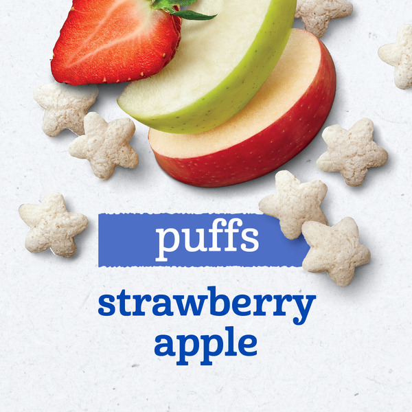 Gerber Stage 3 Baby Snacks Strawberry Apple Puffs Grain Snack Baby Led Feeding - Image 2