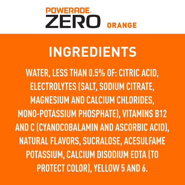 POWERADE Orange Zero Sugar Sports Drink Bottle - Image 6