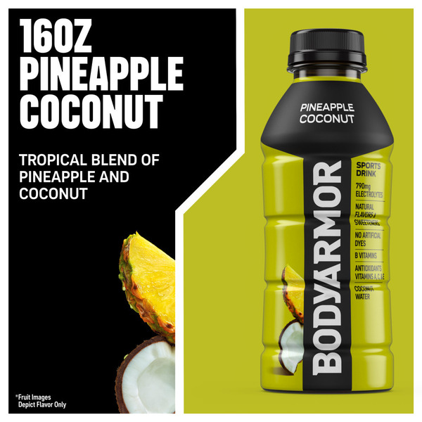 BODYARMOR Pineapple Coconut Sports Drink Bottle - Image 3