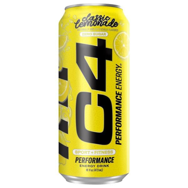 C4 Energy Performance Energy Drink, Carbonated, Classic Lemonade