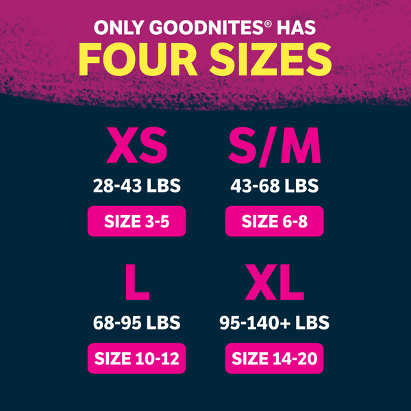 Goodnites Girls' Nighttime Bedwetting Underwear, Size XS (28-43 lbs) - Image 2