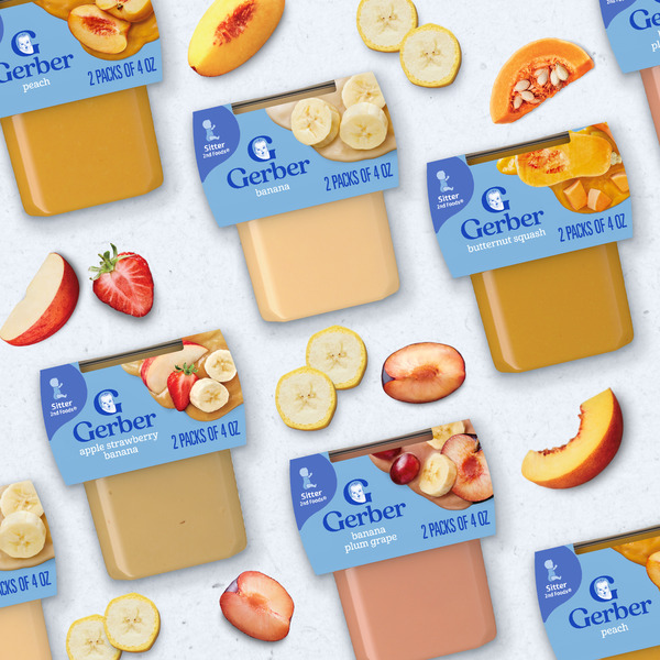 Gerber Stage 2 Baby Food Apple Strawberry Banana Puree Tubs Baby Puree - Image 6