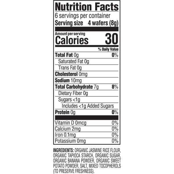 Happy Baby Organics Organics Baby Snacks, Gentle Teething Wafers, Gluten Free & Vegan, Sweet Potato & Banana, 12 Count (Pack of 6) - Image 6