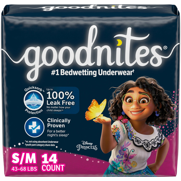 Goodnites GoodNites Small Medium Bedtime Underwear Girls