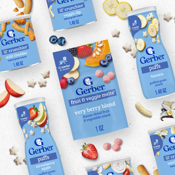 Gerber Stage 3 Baby Snacks Banana Puffs Puffed Grain Snack Baby Led Feeding - Image 7