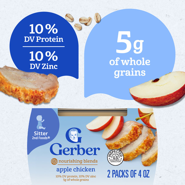 Gerber Apples & Chicken Nutritious Dinner 2nd Foods - Image 5