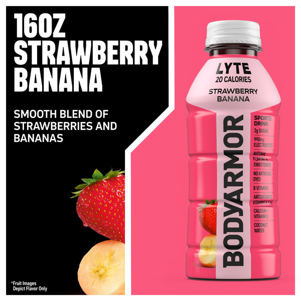 BODYARMOR Lyte Strawberry Banana Sports Drink Bottle - Image 3