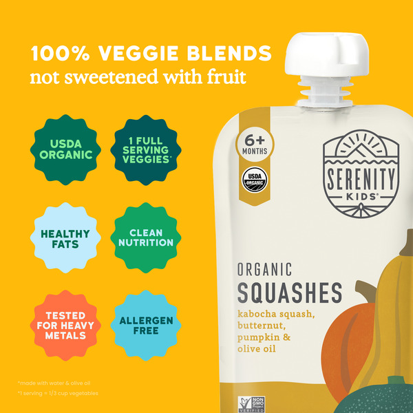 Serenity Kids Organic Squashes with Organic Olive Oil Baby Food - Image 3